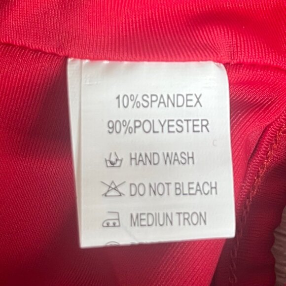 One Piece Swimsuit Crisscross Straps Open Back Red Size Medium - Picture 7 of 8